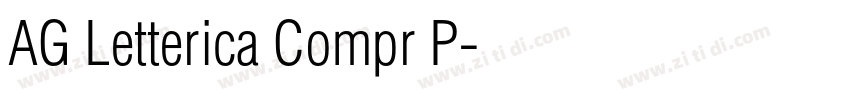 AG Letterica Compr P字体转换